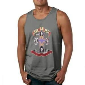 Guns N' Roses Gold N' Girls Gothic Cross Dark Gray Men's Tank Top