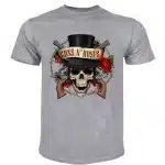 Guns N' Roses Gray Skull & Guns Ring Thorns Logo Unisex T-Shirt