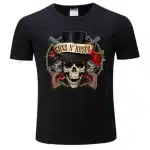 Guns N' Roses Gray Skull & Guns Ring Thorns Logo Unisex T-Shirt