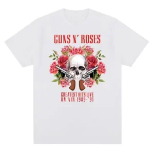 Guns N' Roses Greatest Hits Live 1989-99 Skull Rose Unisex T-Shirt