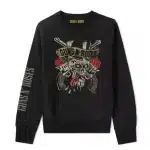 Guns N' Roses Grunge Skull Graphic Black Unisex Sweatshirt