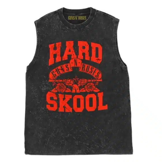 Guns N' Roses Hard Skool Bold Red Statement Unisex Tank Top