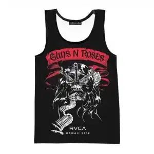 Guns N' Roses Hawaii 2018 Skull Ammo Graphic Unisex Tank Top