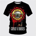 Guns N' Roses Iconic Bloody Splatter Logo Graphic Black Unisex T-Shirt
