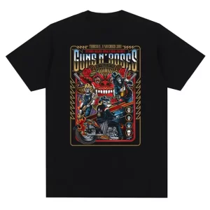 Guns N' Roses Jakarta 2018 Concert Tour Skull Poster Unisex T-Shirt