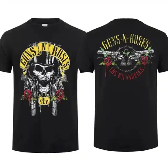 Guns N' Roses Los Angeles 85 Grunge Skull Graphic Unisex T-shirt