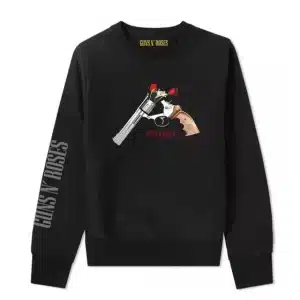 Guns N' Roses Minimalist Revolver and Roses Icon Unisex Sweatshirt