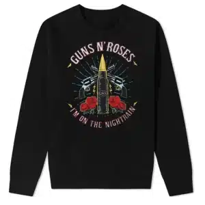 Guns N' Roses Nighttrain Bullet and Roses Black Unisex Sweatshirt