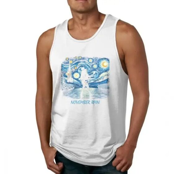 Guns N' Roses November Rain Starry Night White Men's Tank Top