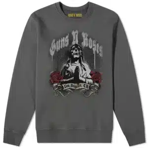 Guns N' Roses Praying Skeleton Nun Gray Unisex Sweatshirt