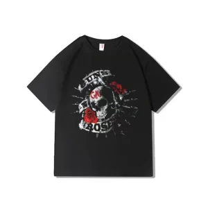 Guns N' Roses Skull and Roses Spiked Emblem Unisex T-Shirt