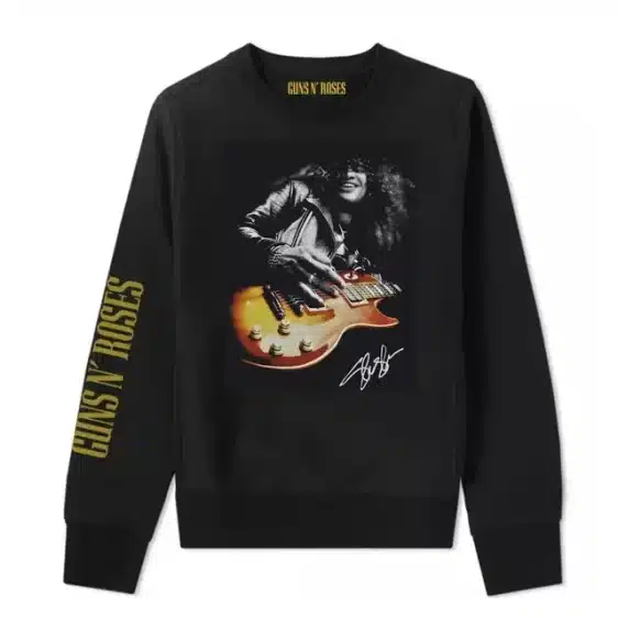 Guns N' Roses Slash Guitar Photo Signature Unisex Sweatshirt