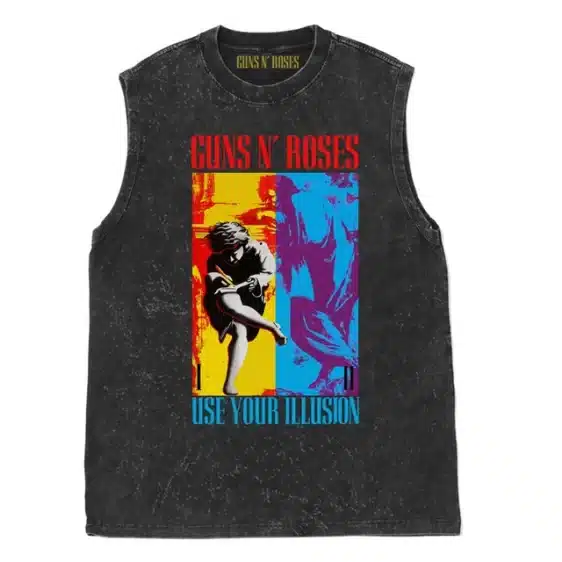 Guns N' Roses Use Your Illusion Album Art Grunge Wash Tank Top