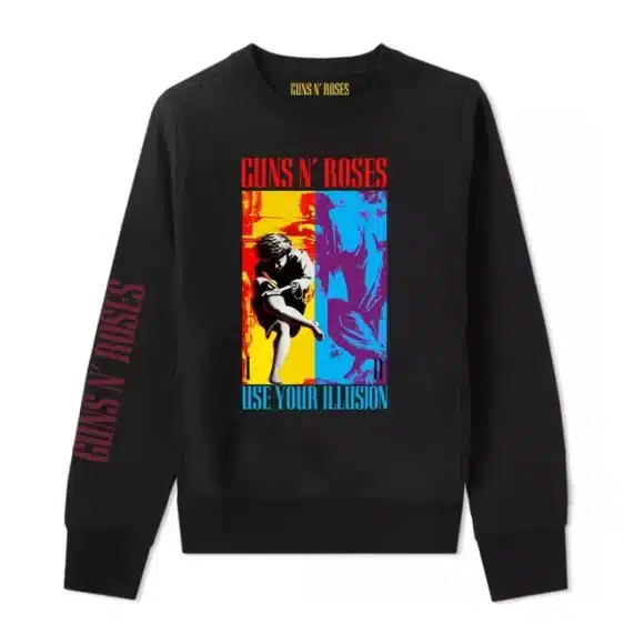 Guns N' Roses Use Your Illusion Album Blue & Red Unisex Sweatshirt