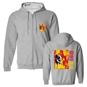 Guns N' Roses Use Your Illusion I Album Gray Unisex Zip-Up Hoodie