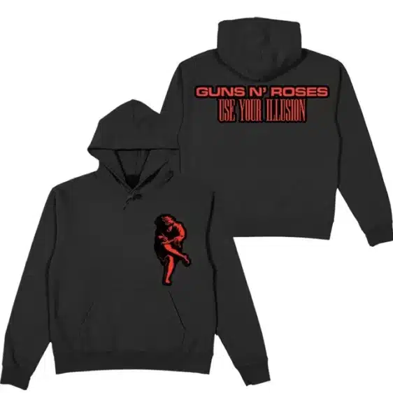 Guns N' Roses Use Your Illusion Red Statue Silhouette Hoodie