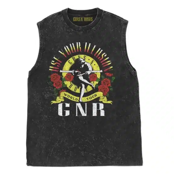 Guns N' Roses Use Your Illusion World Tour Gold Logo Tank Top