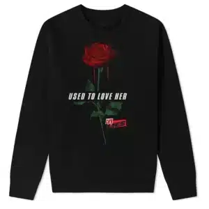 Guns N' Roses Used to Love Her Red Rose Black Unisex Sweatshirt