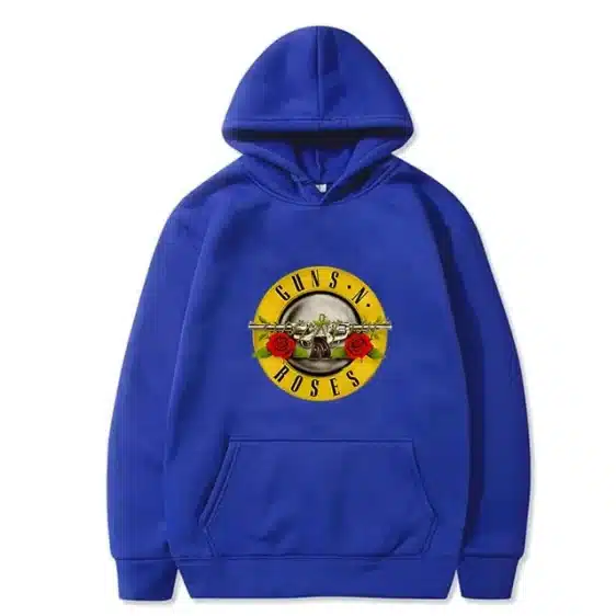 Guns N' Roses Vintage Rock Band Logo Blue Unisex Hoodie