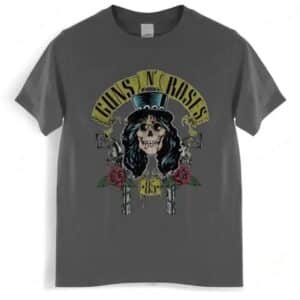 Guns N' Roses Vintage Skull Top Hat Black Graphic Unisex T-Shirt