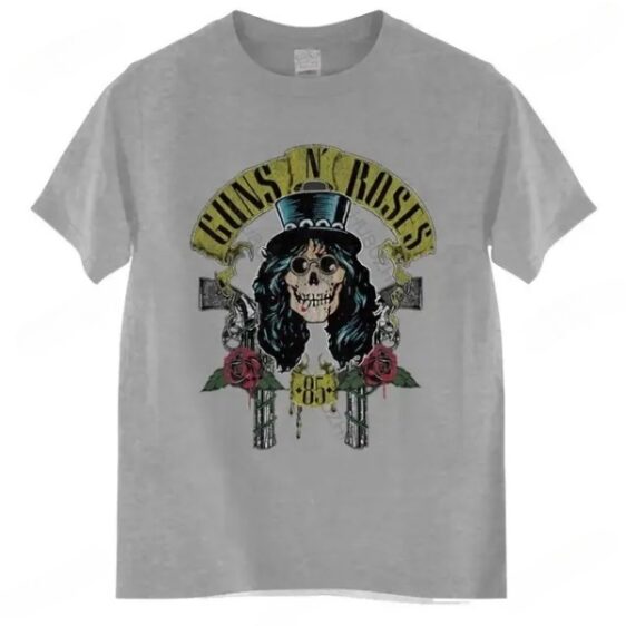 Guns N' Roses Vintage Skull Top Hat Black Graphic Unisex T-Shirt