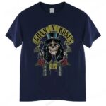 Guns N' Roses Vintage Skull Top Hat Black Graphic Unisex T-Shirt