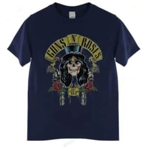 Guns N' Roses Vintage Skull Top Hat Black Graphic Unisex T-Shirt