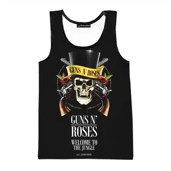 Guns N' Roses Welcome to the Jungle Skull Top Hat Unisex Tank Top