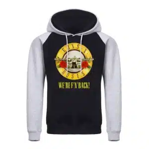 Guns N' Roses We're F'N Back! Gray Black Unisex Hoodie