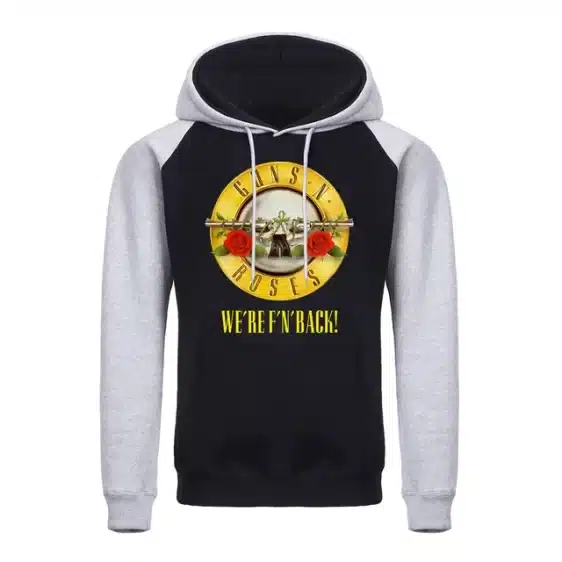 Guns N' Roses We're F'N Back! Gray Black Unisex Hoodie