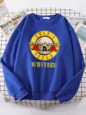 Guns N' Roses We’re F’N Back! Icon Blue Unisex Sweatshirt