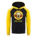 Guns N' Roses We're F'N Back! Logo Black and Yellow Unisex Hoodie