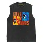 Retro Guns N' Roses Sitting Statue Color Block Unisex Tank Top