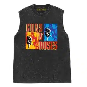 Retro Guns N' Roses Sitting Statue Color Block Unisex Tank Top