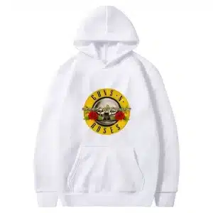 Rock Band Guns N' Roses Classic Logo White Unisex Hoodie