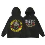 Rock Band Guns N' Roses Distressed Logo Skull Unisex Hoodie