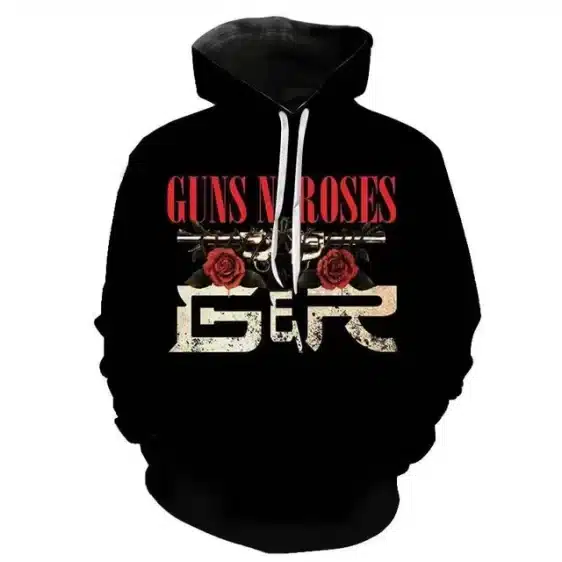 Rock Band Guns N' Roses Grunge GNR Text Art Unisex Hoodie