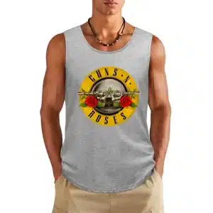 Rock Band Guns N' Roses Icon Logo Gray Men's Tank Top