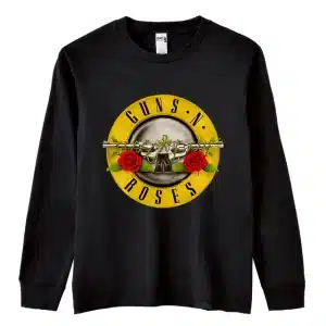 Rock Band Guns N' Roses Iconic Yellow Logo Black Unisex Sweatshirt