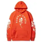 Rock Band Guns N' Roses Skull Rose Flower Orange Unisex Hoodie