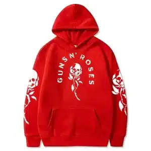 Rock Band Guns N' Roses Skull Rose Flower Red Unisex Hoodie