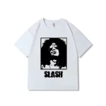Slash Monochrome Portrait White Guns N' Roses Unisex T-Shirt