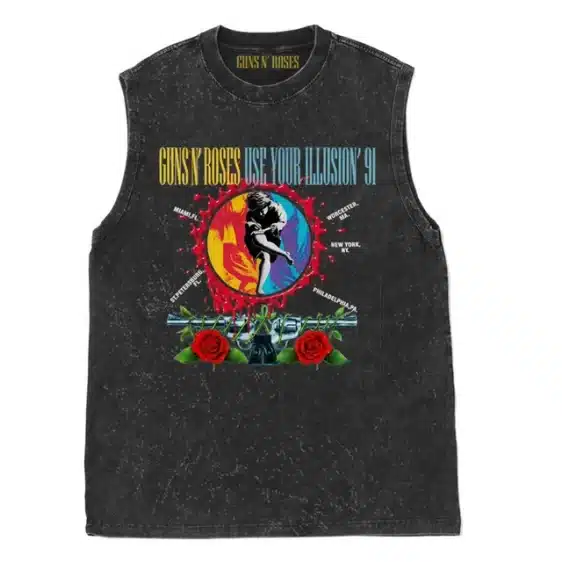 Use Your Illusion 91 Tour Grunge Guns N' Roses Graphic Tank Top