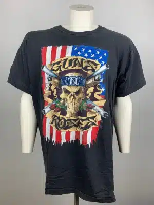 Vintage 1991 Guns N' Roses Skull American Flag Concert Unisex T-Shirt