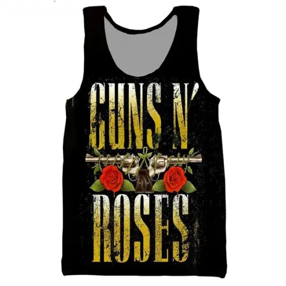 Vintage Guns N' Roses Distressed Print Unisex Tank Top