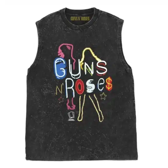 Vintage Guns N' Roses Neon Ladies Graphic Unisex Tank Top