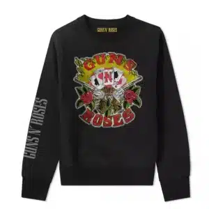 Vintage Guns N' Roses Poker Card Pistols Graphic Unisex Sweatshirt