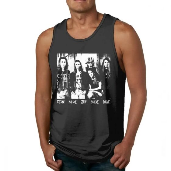 Classic Pearl Jam Band Members Name Portrait Black Men's Tank Top