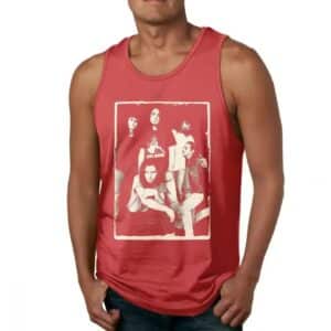 Classic Pearl Jam Band Members Photo Art Red Men's Tank Top