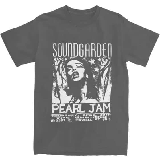 Dark Gray Soundgarden Lady Poster Pearl Jam Unisex T-Shirt